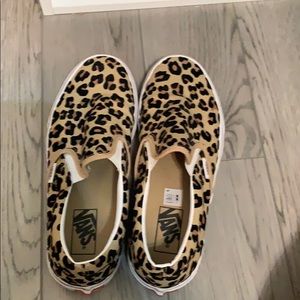 Cheetah slip on vans